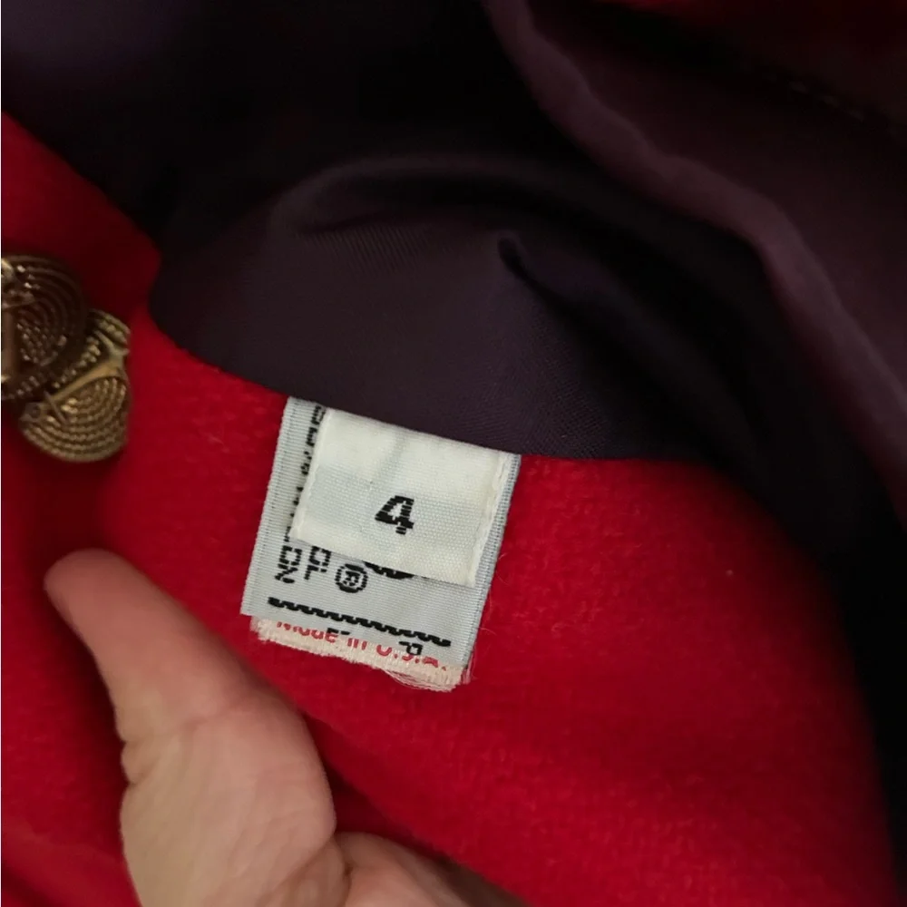 Vintage Rothschild Classic Red Wool Coat American Girl‎ Size 4
